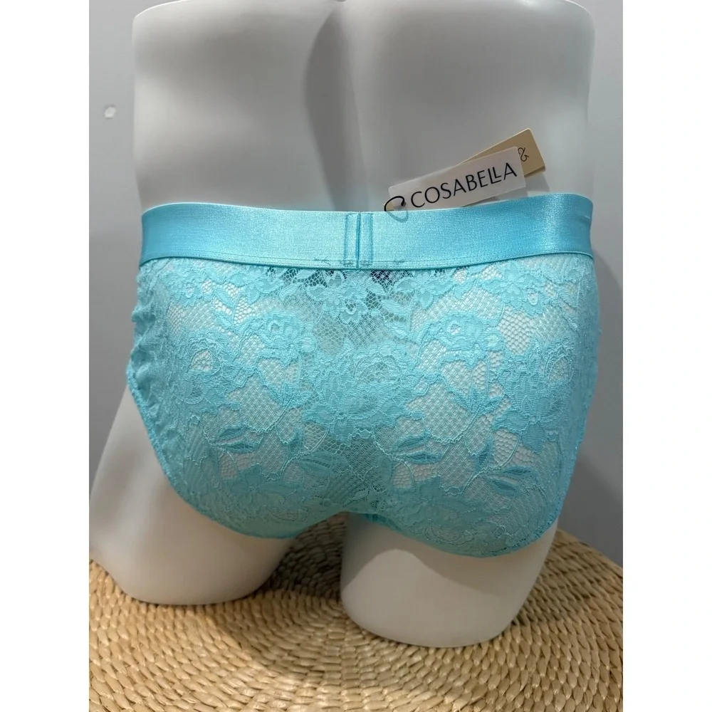 Cosabella Men's Luxury Lace Sports Brief Maldives Blue M New With Tags